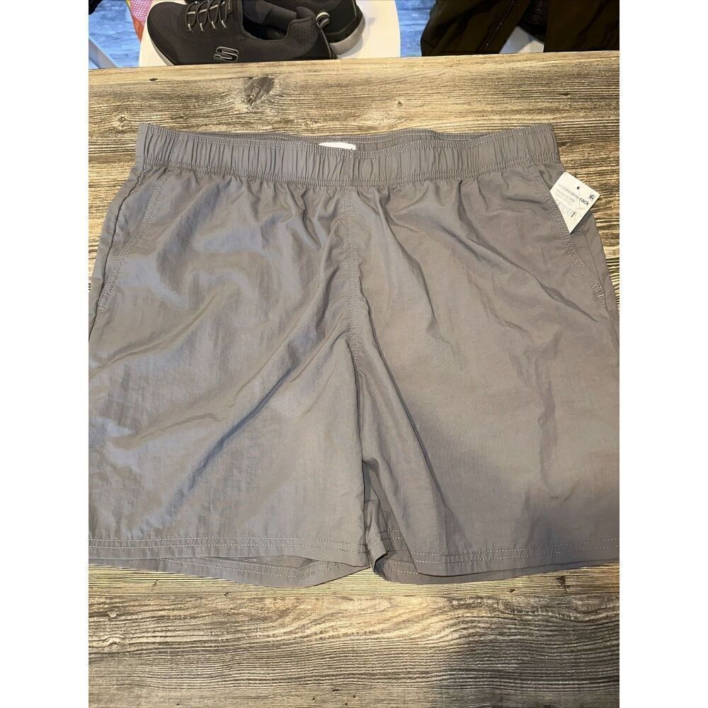 Abound Men's Gray Steel Elastic Waist Drawstring Closure Nylon Pockets XL NWT. Q